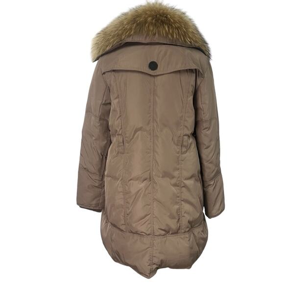 MaxMara Down Puffer Coat Brown Fur Hooded - Picture 2 of 9